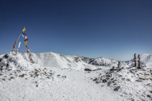 The view at the top of Kachina Peak in Taos Sky Valley, New Mexico. Looking eastward towards Wheeler Peak. Photo by Andrew Gatewood.